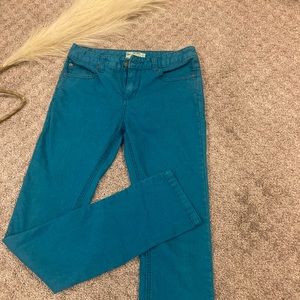Free People Teal skinny jeans, size 25 .